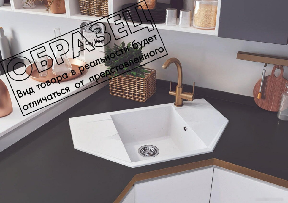 Кухонная мойка Polygran Riff 800 (кремовый)