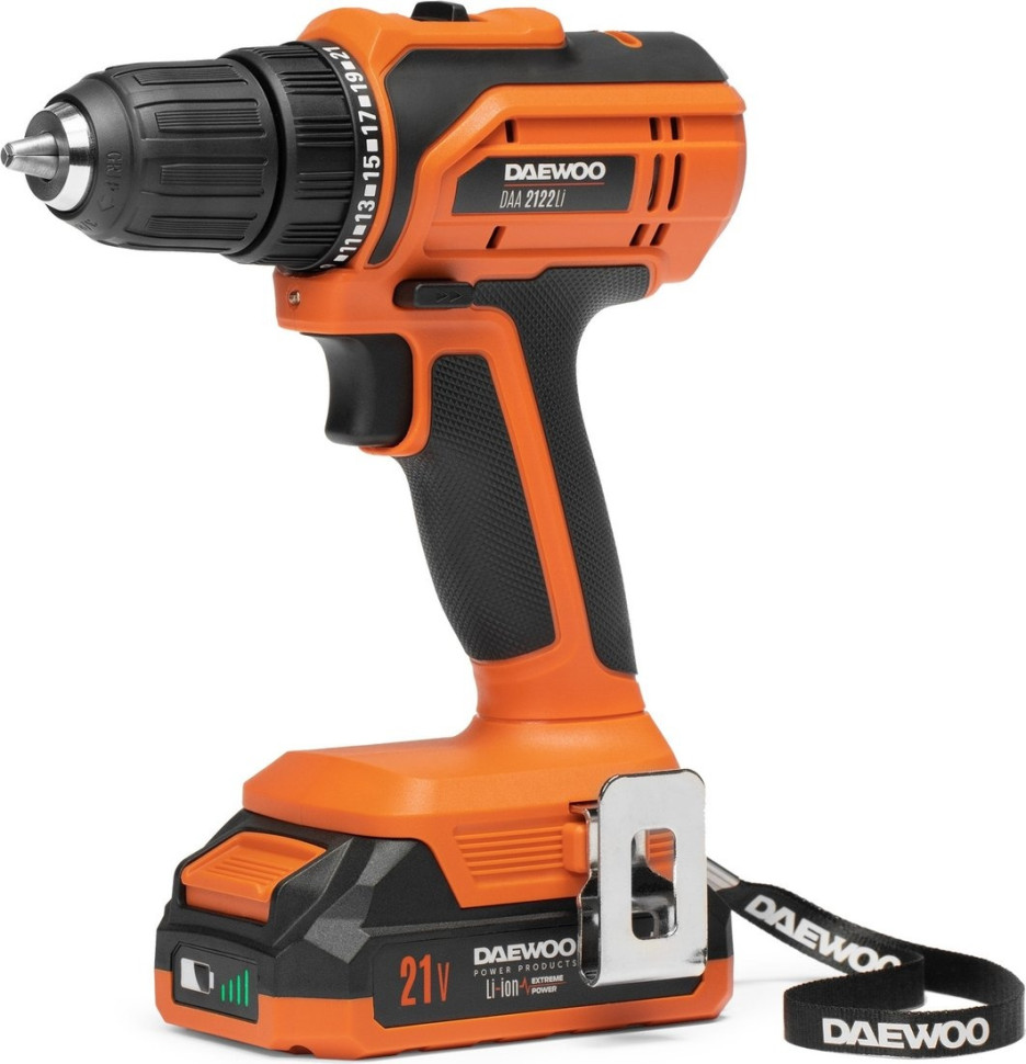 Дрель-шуруповерт Daewoo Power DAA 2122Li Set (с 2-мя АКБ, кейс)