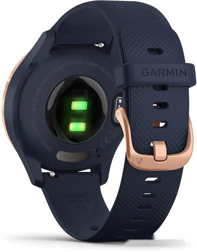 Гибридные умные часы Garmin Vivomove 3S (розовое золото/темно-синий)