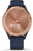 Гибридные умные часы Garmin Vivomove 3S (розовое золото/темно-синий)