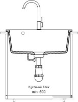 Кухонная мойка GranFest Urban GF-UR-658 (белый)