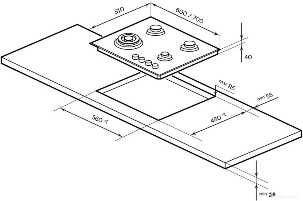 Варочная панель LEX GVG 642A BBL