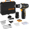 Дрель-шуруповерт Deko GCD12DU3 SET 5 063-4147 (с 2-мя АКБ, кейс, набор оснастки)