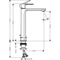 Смеситель Hansgrohe Rebris S 240 72580670