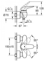 Смеситель Grohe Eurostyle 23722003
