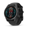 Умные часы Garmin Fenix E 47мм (серая сталь, черный силиконовый ремешок)