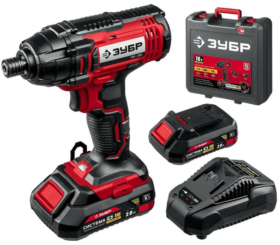 Винтоверт ЗУБР Мастер ГВЛ-255-22 (с 2-мя АКБ, кейс)