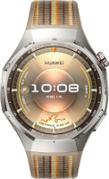 Умные часы Huawei Watch GT 6 Pro 46 мм (серебристый, с коричневым плетеным ремешком, международная версия)
