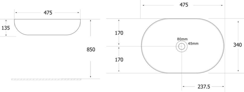 Умывальник Roxen Tim 570165