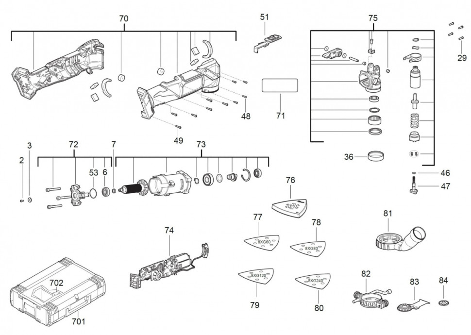 Шлифовальная машина Milwaukee M18 Fuel FMT-502X 4933478492 (с 2-мя АКБ, кейс)
