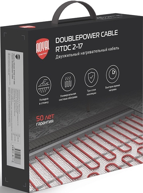 Теплый пол Royal Thermo Doublepower Cable RTDC 2-17-1000 58.8 м. 1000 Вт (комплект)