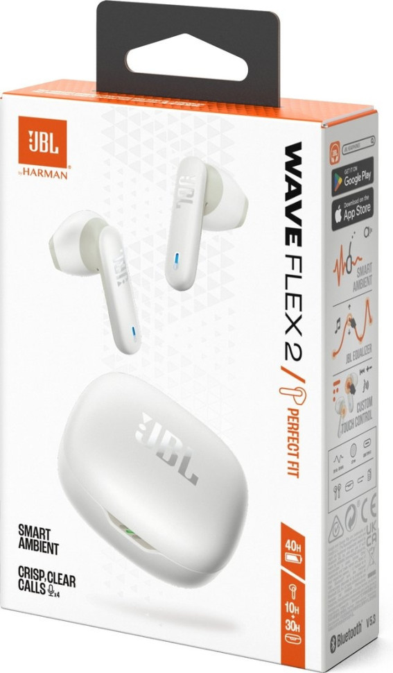 Наушники JBL Wave Flex 2 (белый)