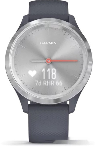 Гибридные умные часы Garmin Vivomove 3S (серебристый/синий)