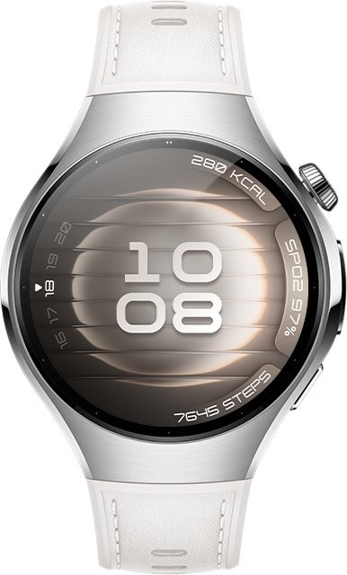 Умные часы Huawei Watch 5 42 мм (серебристый, с белым силиконовым ремешком, международная версия)