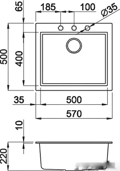 Кухонная мойка Elleci Quadra 105 K97 Light Grey