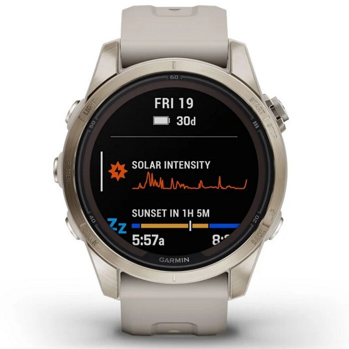 Умные часы Garmin Fenix 7S Pro Sapphire Solar (мягкое золото/песок)