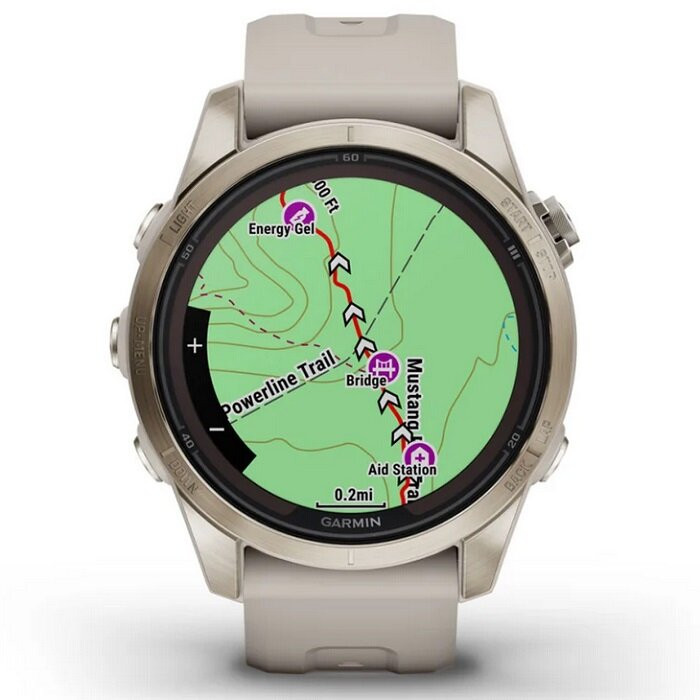 Умные часы Garmin Fenix 7S Pro Sapphire Solar (мягкое золото/песок)