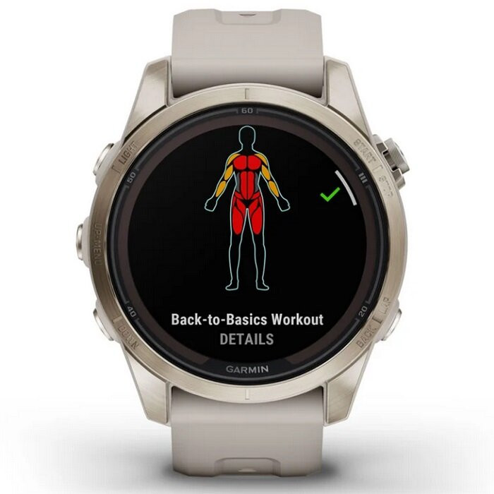 Умные часы Garmin Fenix 7S Pro Sapphire Solar (мягкое золото/песок)