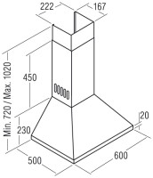 Вытяжка CATA OMEGA 600 WH/L 02002005