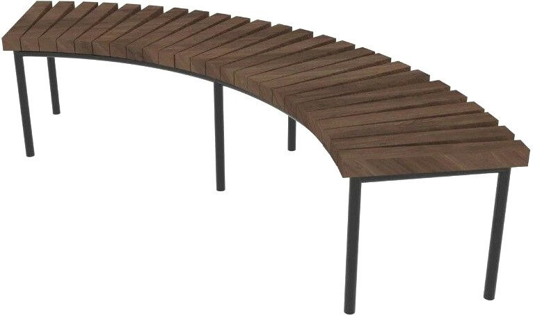 Скамейка Saniji Полукруглая С44 1660x400x450