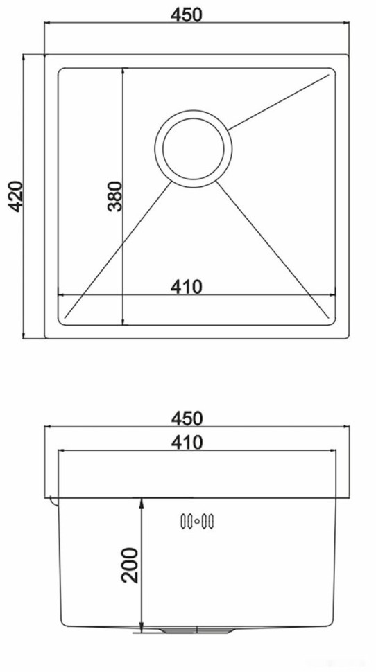 Кухонная мойка Mixline 548565 (черный графит, 3 мм)