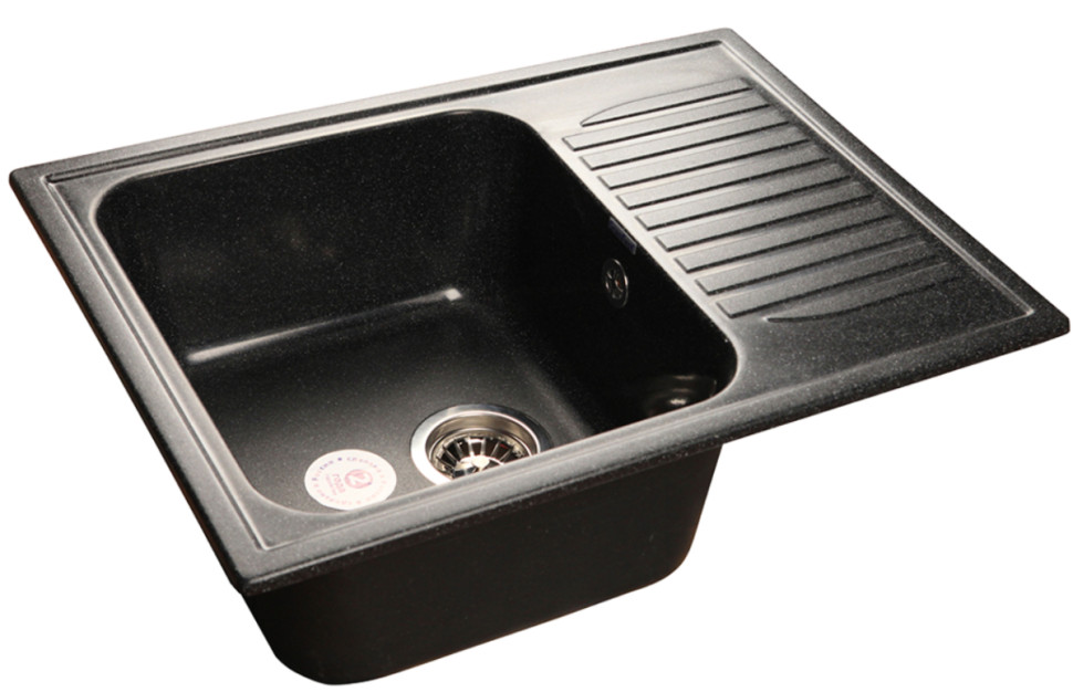 Кухонная мойка GranFest GF-S645L (черный)