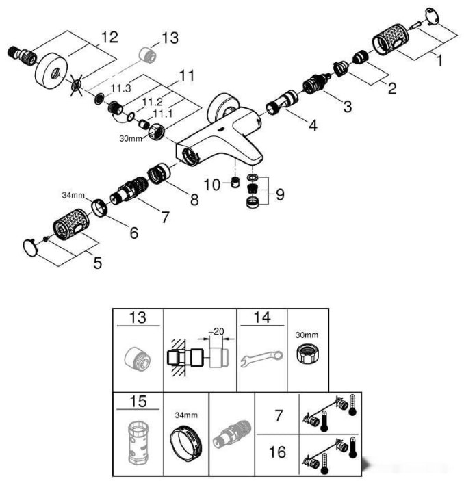 Смеситель Grohe Grohtherm 1000 Performance 34779000