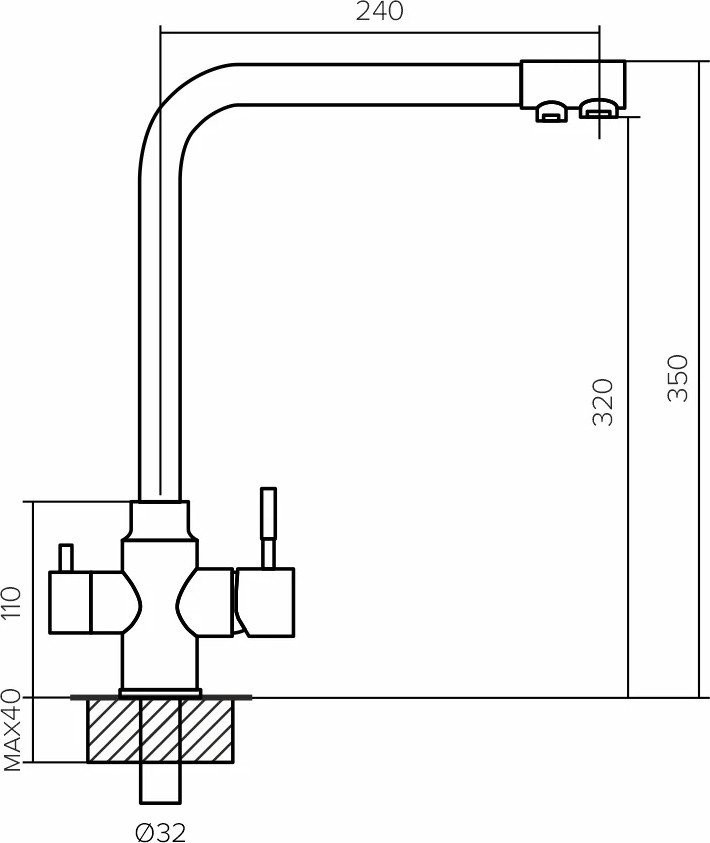 Смеситель Polygran Вега (серый 14)