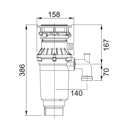 Измельчитель пищевых отходов Franke Turbo Elite Slimline TE-75S