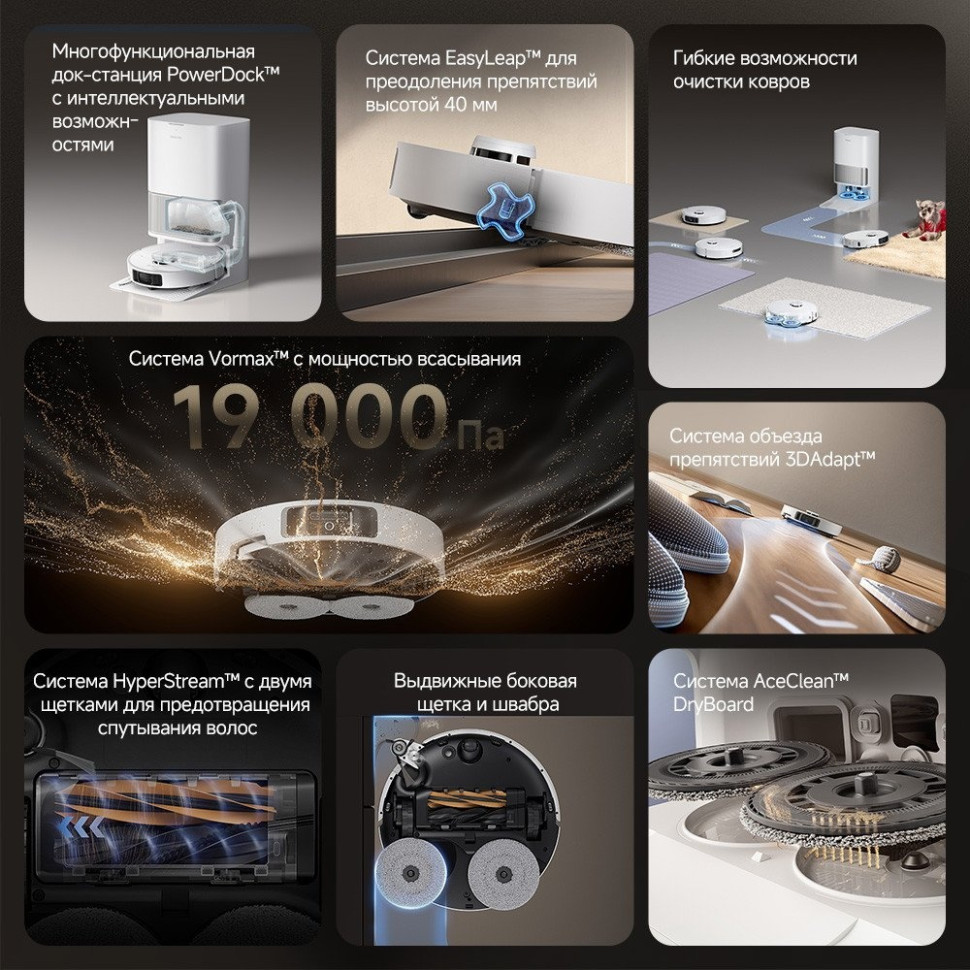 Робот-пылесос Dreame Robot Vacuum L40s Ultra White RLL22SE (евровилка, белый)