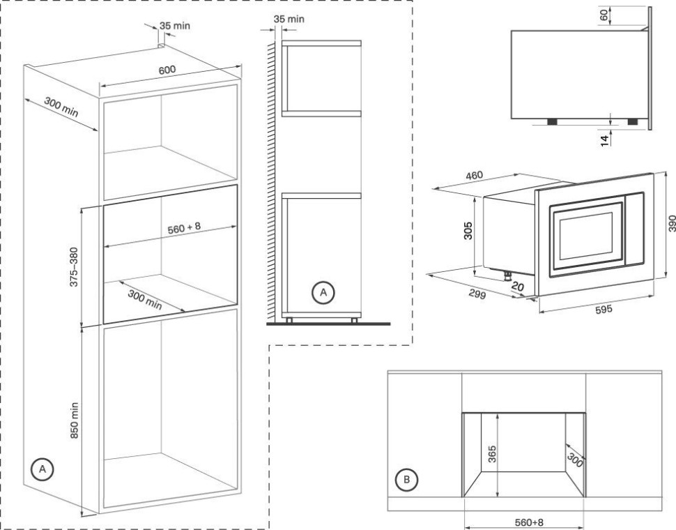 Микроволновая печь Krona Wirbel 60 BL