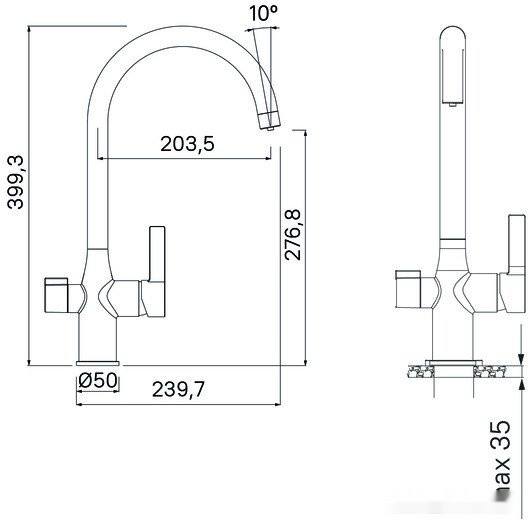 Смеситель IDDIS Pure PURBLFJi05