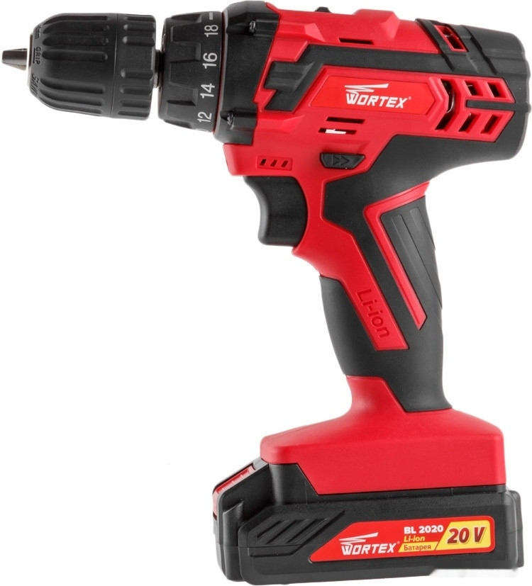 Дрель-шуруповерт Wortex BD 2020-1 DLi BD20201DLi1707 (с 2-мя АКБ)