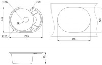 Кухонная мойка Granula 5802 (Эспрессо)