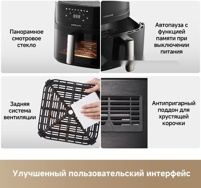 Аэрогриль Dreame Air Fryer AF10 (черный)