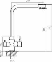 Смеситель Polygran Вега (белый хлопок 36)