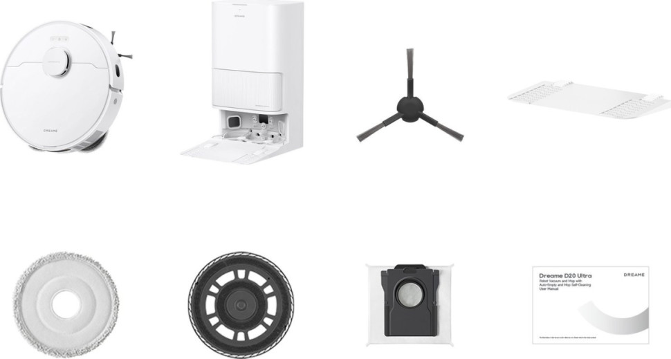 Робот-пылесос Dreame Robot Vacuum D20 Ultra White RLD31SE (евровилка, белый)