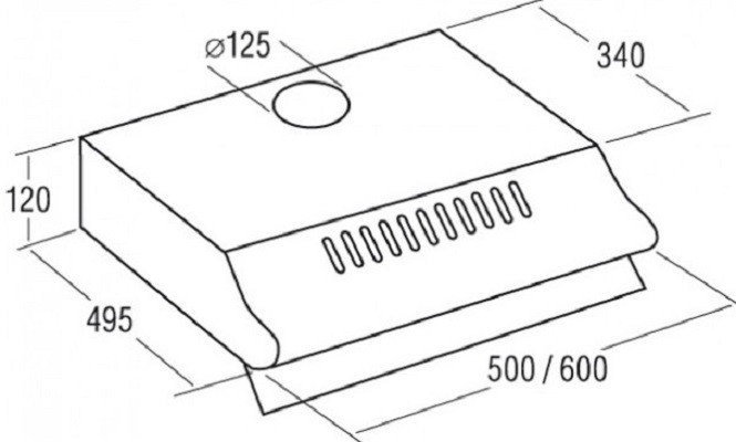 Вытяжка CATA P 3050 X/L 02096303