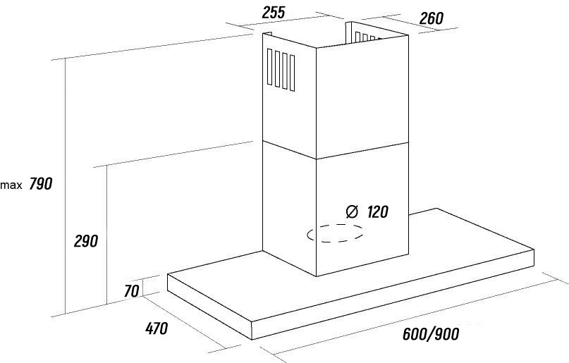 Вытяжка Schtoff Aresa 90 (черный)