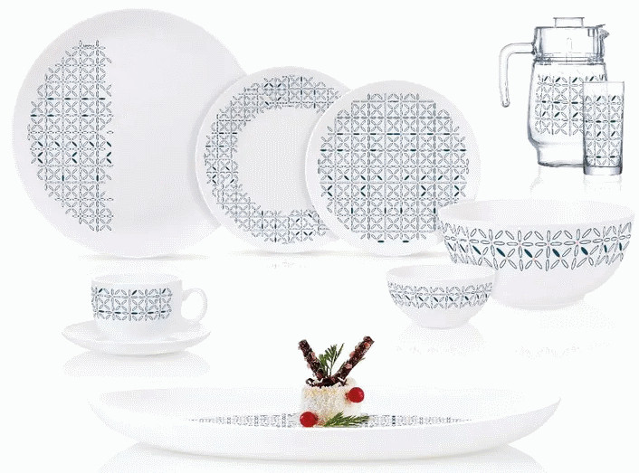 Столовый сервиз Luminarc Diwali Carinosa Blue Q7909 (46пр)