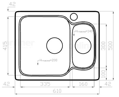 Кухонная мойка Polygran F-09 (песочный)
