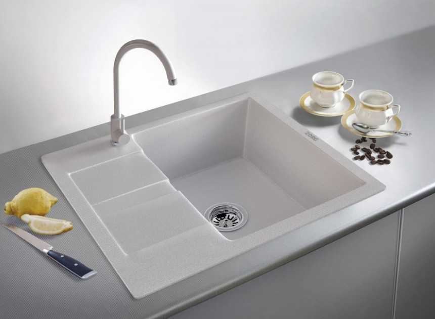 Кухонная мойка Zorg Apollo 58 серый жемчуг