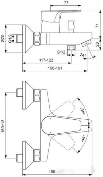 Смеситель Ideal Standard Esla BC264AA