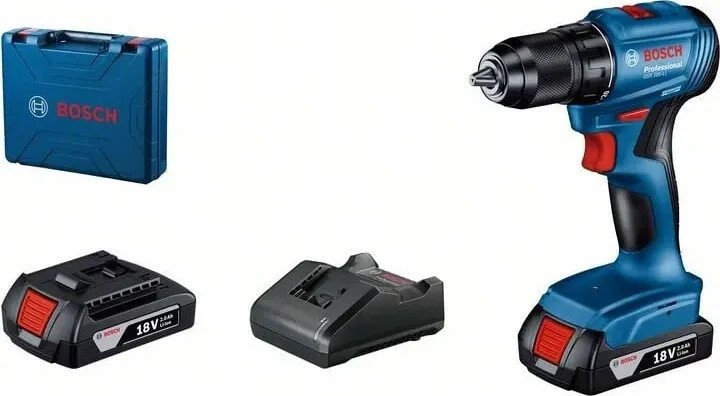 Дрель-шуруповерт Bosch GSR 185-LI Professional 06019K3080 (с 2-мя АКБ, кейс)