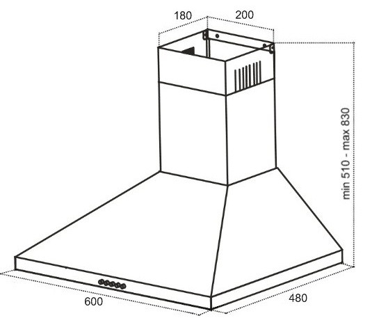 Вытяжка Germes Pyramida 60 белый