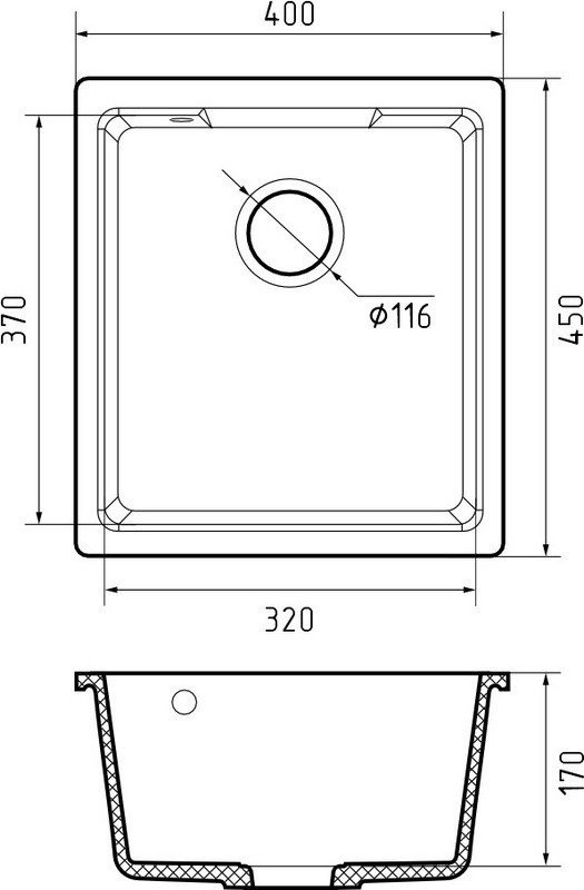 Кухонная мойка GranFest Urban GF-UR-4540 (темно-серый)