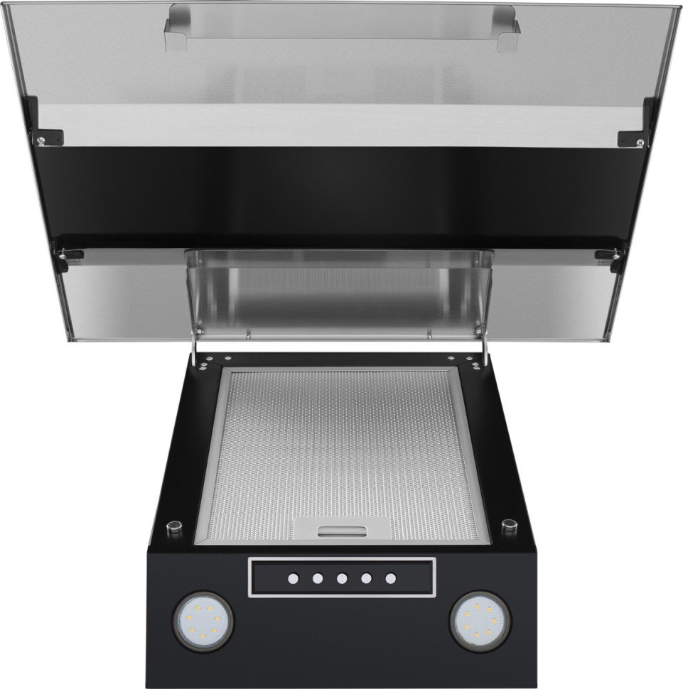 Вытяжка Maunfeld Bridge 60 нержавеющая сталь/черное стекло