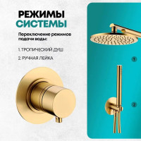 Душевая система Grocenberg GB5090 (золото матовый)
