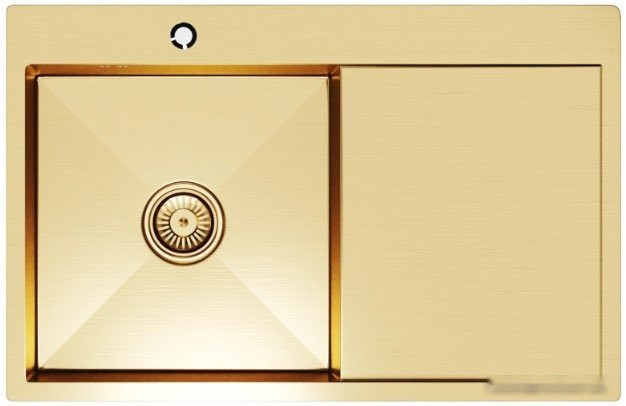 Кухонная мойка Mixline Pro 552918 (золото, с сифоном)