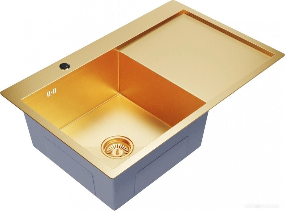 Кухонная мойка Mixline Pro 552918 (золото, с сифоном)